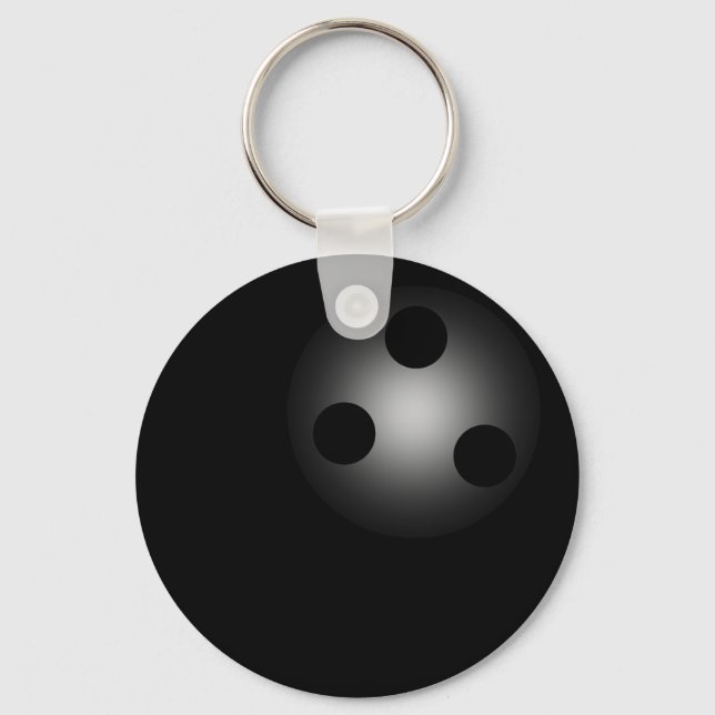 Porte-clés Black Bowling Ball Plain Simple Key Chain (Recto)