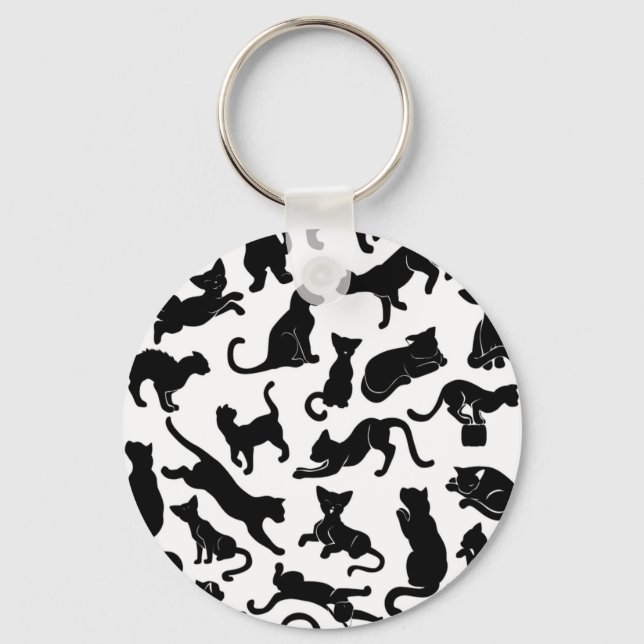 Porte-clés Black Cat Pattern (Recto)