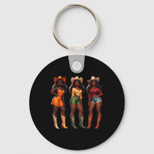Porte-clés Black Cowgirl Western Rodeo JunetDix Liberté Afr