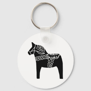 Porte-clés Black Dala Horse
