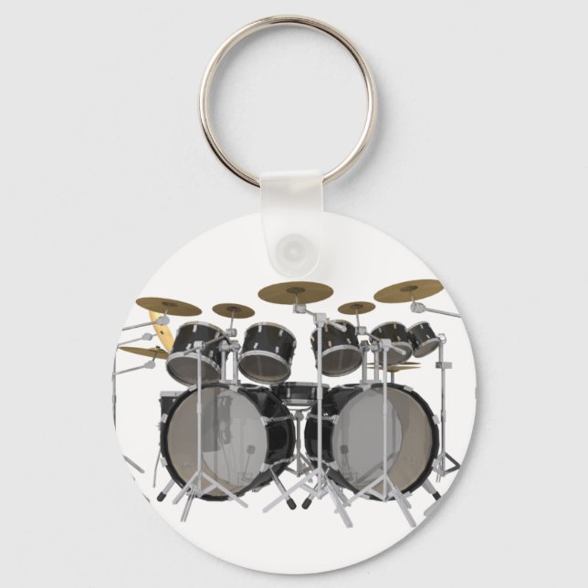 Porte-clés Black Drum Kit: 10 Piece: (Recto)