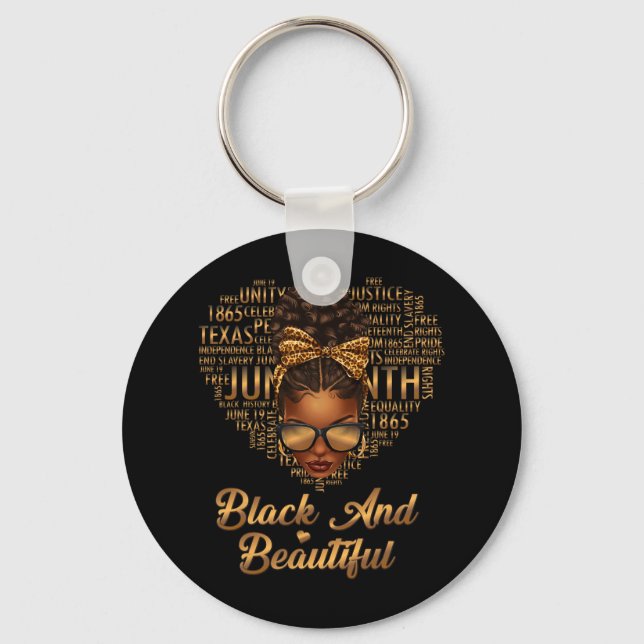 Porte-clés Black Et Belle Junetten Femmes Histoire Noire (Recto)
