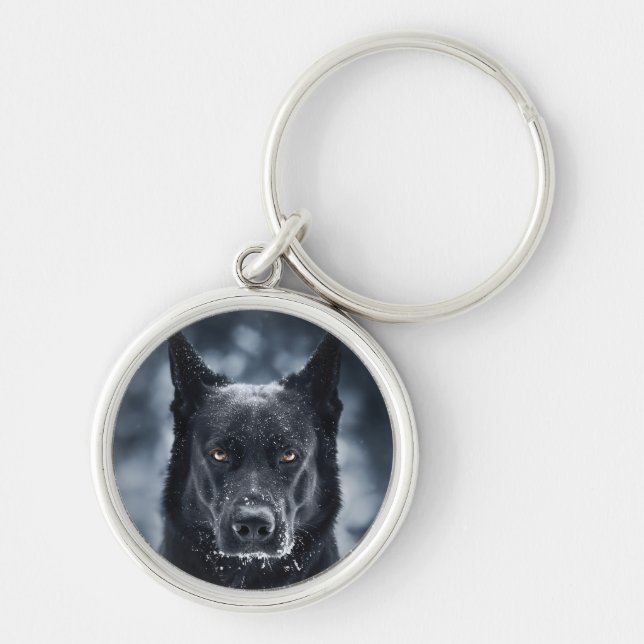 Porte-clés Black German Shepherd (Devant)