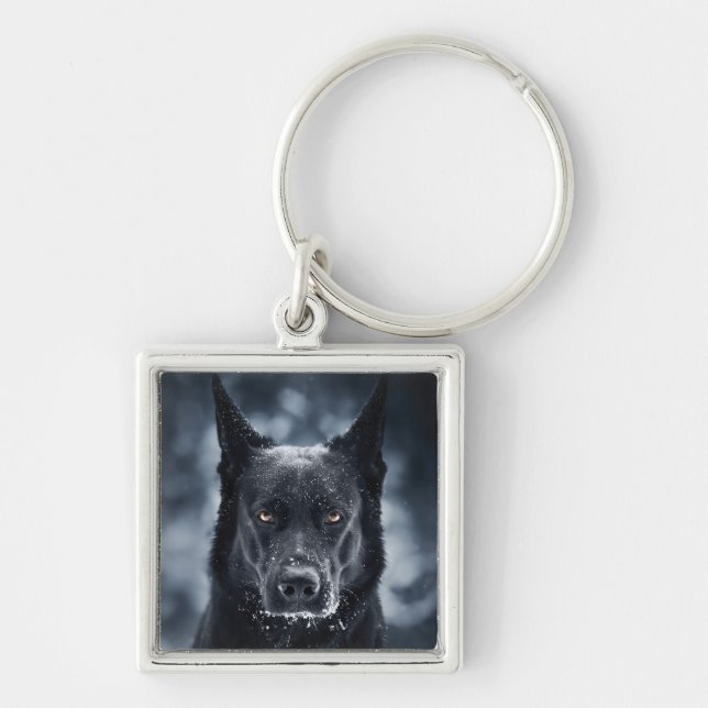 Porte-clés Black German Shepherd (Devant)