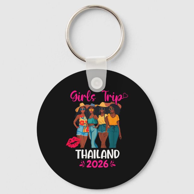 Porte-clés Black Girls Trip Thailand 2026 Vacation Matching  (Recto)