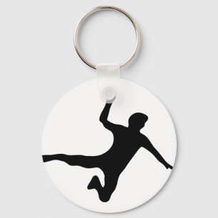 Porte-clés black handball player logo