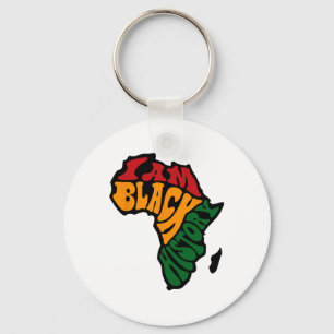 Porte-clés Black Histoire Mois Vêtements Afrique Carte Kente 