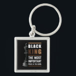 Porte-clés Black King The Most Important Piece In The Game<br><div class="desc">For Black Kings who love playing chess. Black Lives Matter. Whether it's Black History Month or not, one month cannot hold our history. Africa is in our DNA. Wear your African American melanin apparel for men and boys with pride. Get this awesome empowerment design today for your son, brother, nephew,...</div>