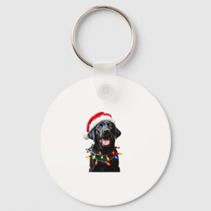 Porte-clés Black Lab Labrador Christmas Tree Light Pyjama Chi