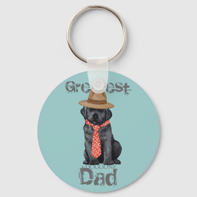 Porte-clés Black Lab Papa (Recto)