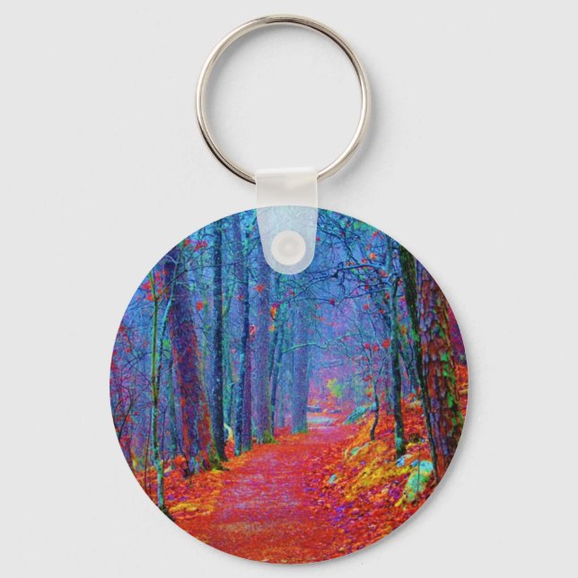 Porte-clés Black Light Forest Oil Painting (Recto)