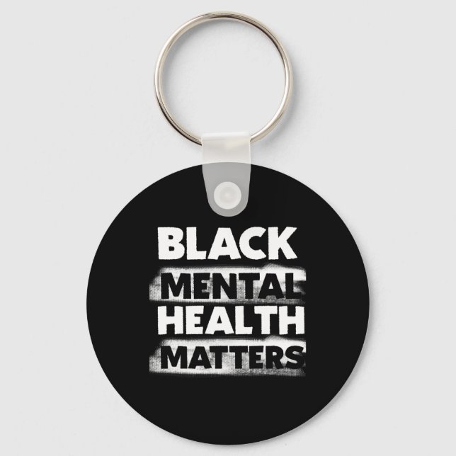 Porte-clés Black Mental Health Problems Therapy Black Excelle (Recto)