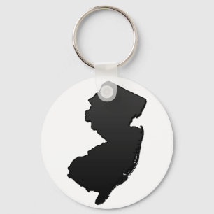 Porte-clés Black Outline du New Jersey