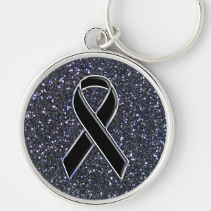 Porte-clés Black Ribbon Awareness Symbol