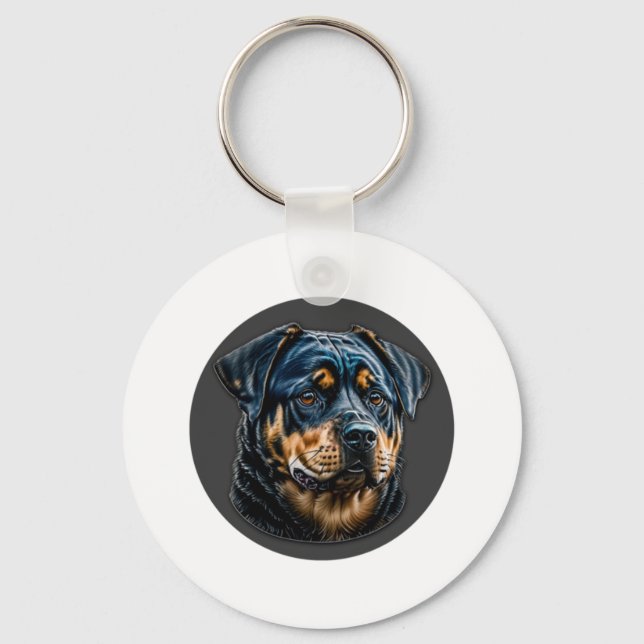 Porte-clés Black Rottweiler (Recto)