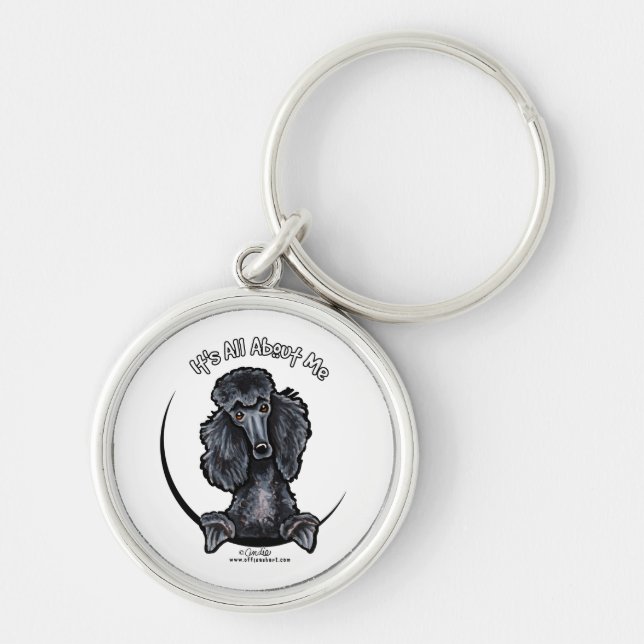Porte-clés Black Standard Poodle IAAM (Devant)