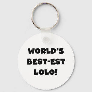 Porte-clés Black Text Meilleurs T-shirts et cadeaux Lolo