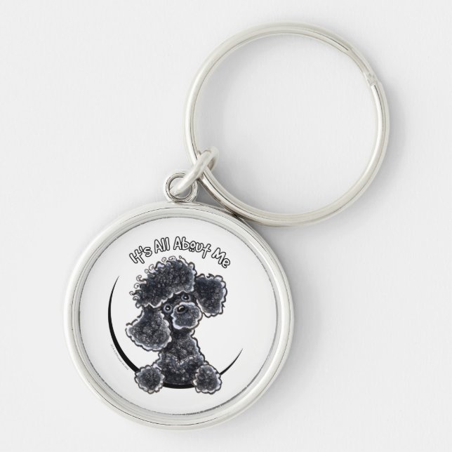 Porte-clés Black Toy Poodle IAAM (Devant)