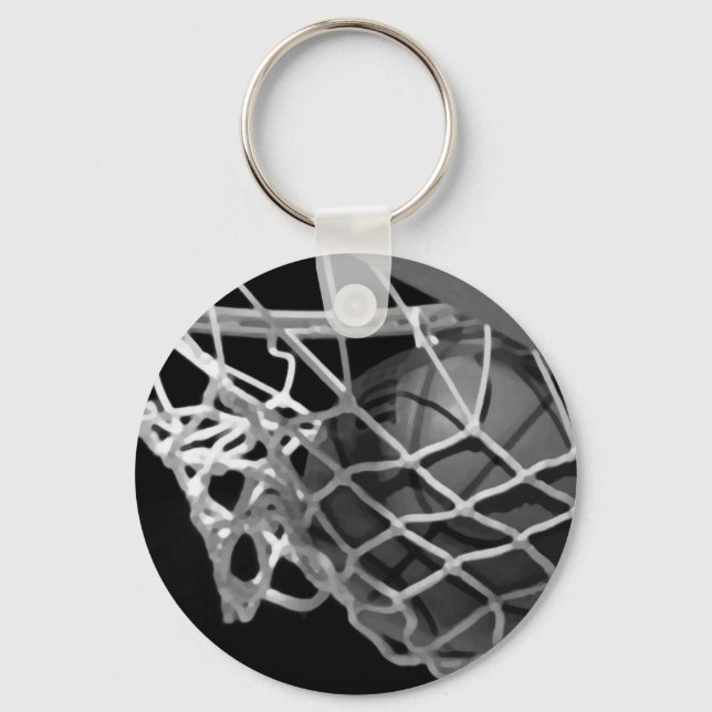 Porte-clés Black & White Basketball (Recto)