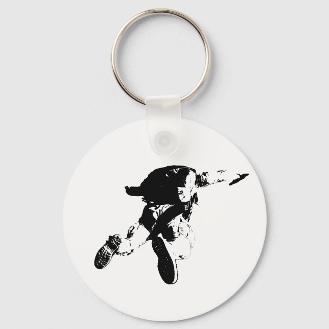 Porte-clés Black & White Skydiving (Recto)