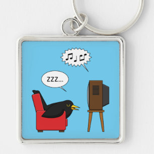 Porte-clés Blackbird Dormir devant la bande dessinée de la té