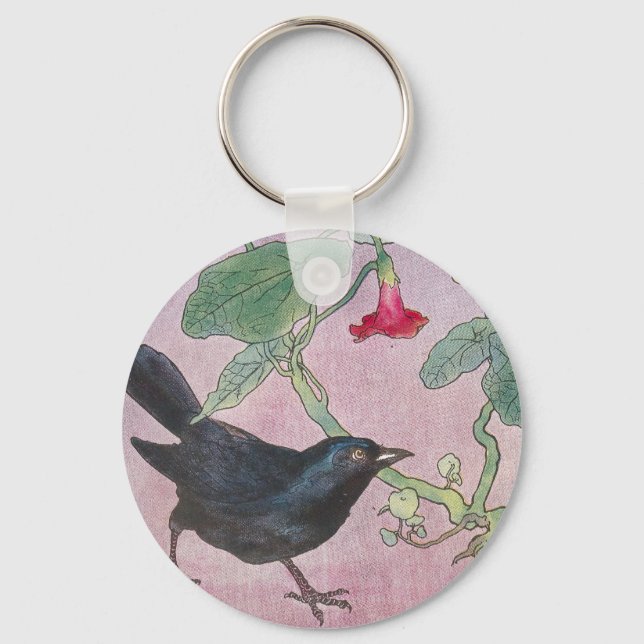 Porte-clés Blackbird et Nasturtiums (Recto)