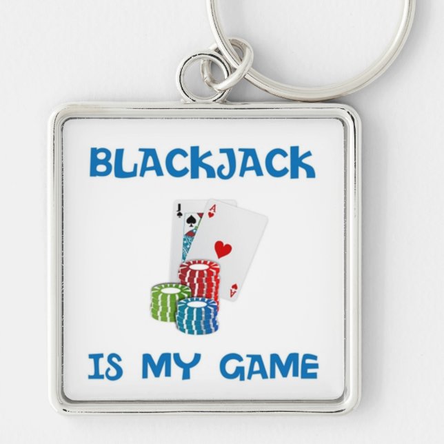 PORTE-CLÉS BLACKJACK EST MON JEU (Devant)