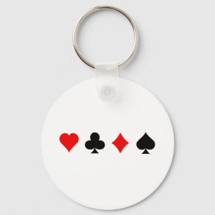 Porte-clés Blackjack / Poker Card Suits: Vector Art: