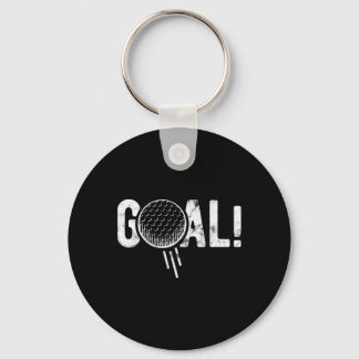 Porte-clés Blague de but de football drôle de golf quatre