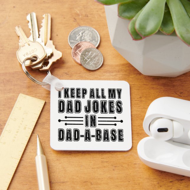 Porte-clés Blagues de Papa Dans La Base de Papa Cadeau de Fêt (Bureau)