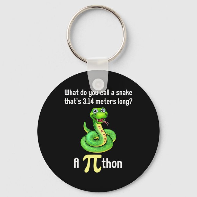Porte-clés Blagues drôles de Pi Day Pithon Prof de maths Femm (Recto)