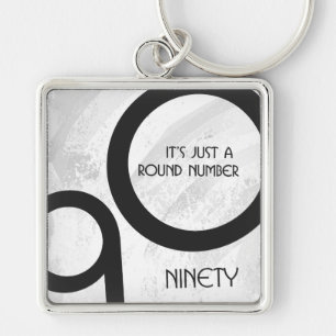 Porte-clés Blanc 90 Décennie Anniversaire
