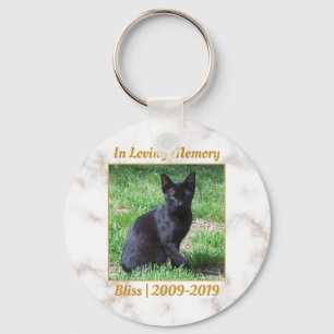 Porte-clés Blanc et mémorial de marbre d'or