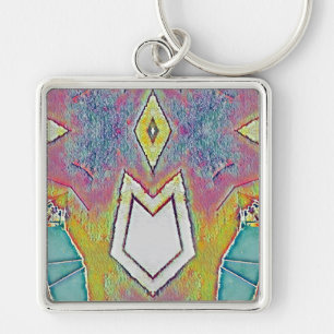 Porte-clés ~ Blanc jaune Aqua rose ~ Porte - clé