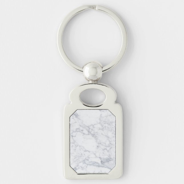 Porte-clés Blanc marbre (Devant)