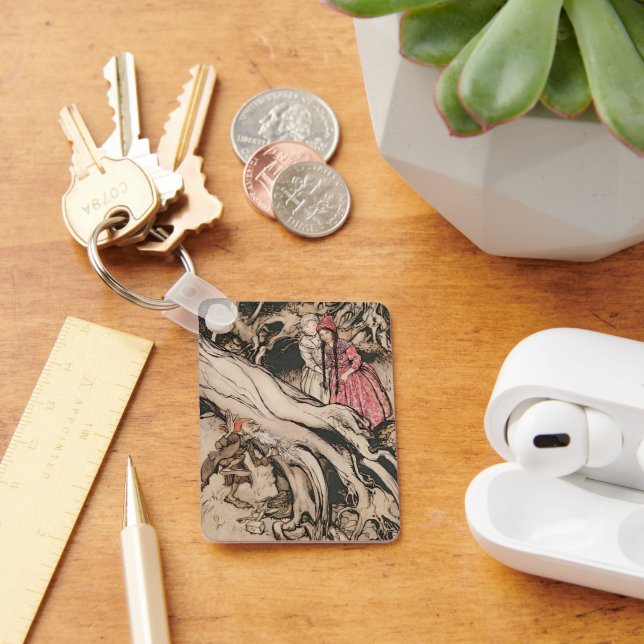 Porte-clés Blanche-Neige et Rose Rouge par Arthur Rackham (Bureau)
