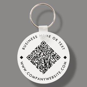 Porte-clés BLANCHE   Porte - clé de code QR personnalisé prof