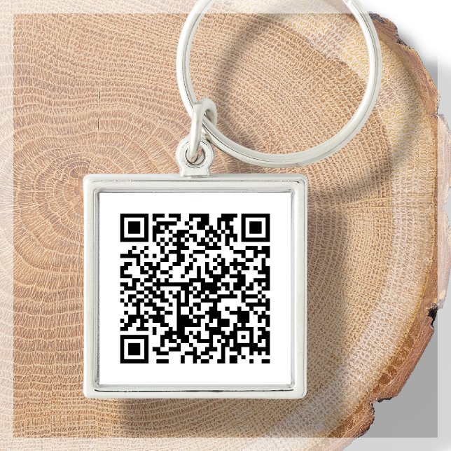 Porte-clés BLANCHE | Porte - clé de numérisation de code QR p (Créateur téléchargé)