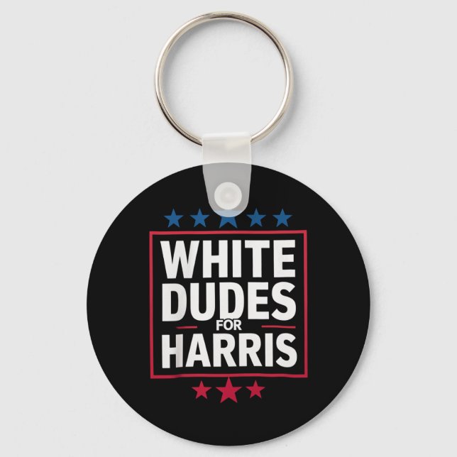 Porte-clés Blancs pour Kamala Harris Présidente 2024  (Recto)