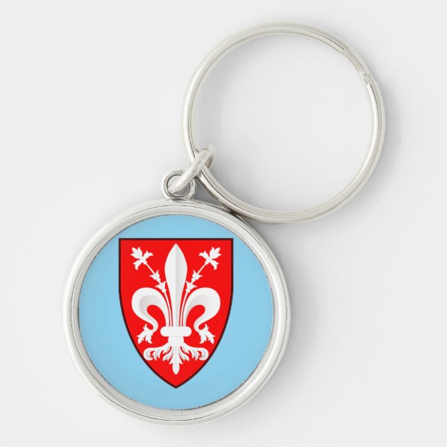 Porte-clés Blason de Florence Lys rouge de Florence (Devant)