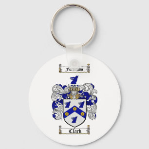 PORTE-CLÉS BLASON DE LA FAMILLE CLARK -  ARMOIRIES CLARK