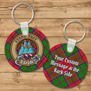 Porte-clés Blason du clan Grant sur tartan