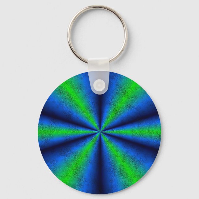 Porte-clés blau grün Regenbogen à Elefantenhaut leder Optik (Recto)
