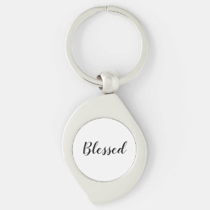 Porte-clés Blessé noir blanc texte personnalisé texte migno