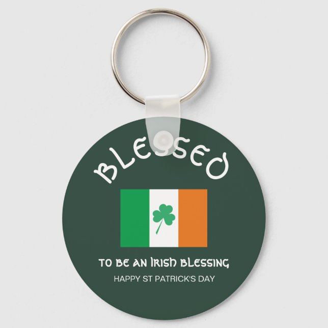 Porte-clés BLESSED TO BE A BLESSING Irish Flag (Recto)