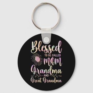 Porte-clés Blessed To Be Called Mama Grandma Et Great Grandma