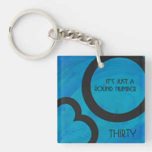 Porte-clés Bleu 30 Décennie Anniversaire