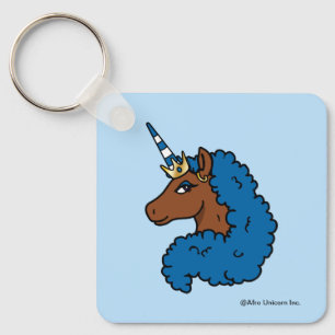 Porte-clés Bleu Afro Unicorn