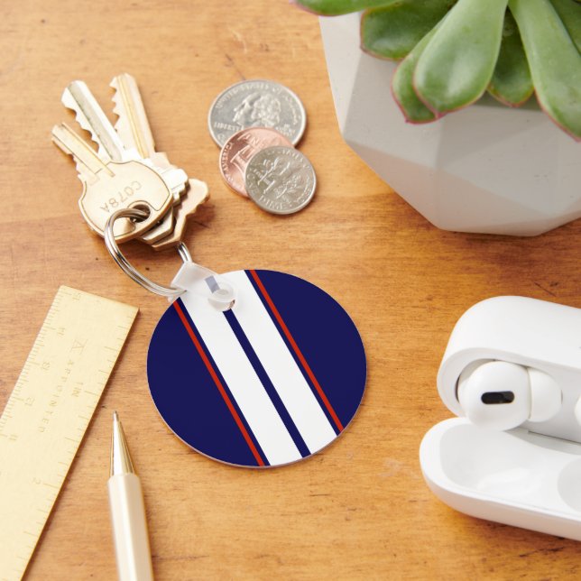 Porte-clés Bleu, blanc et rouge Classy (Bureau)