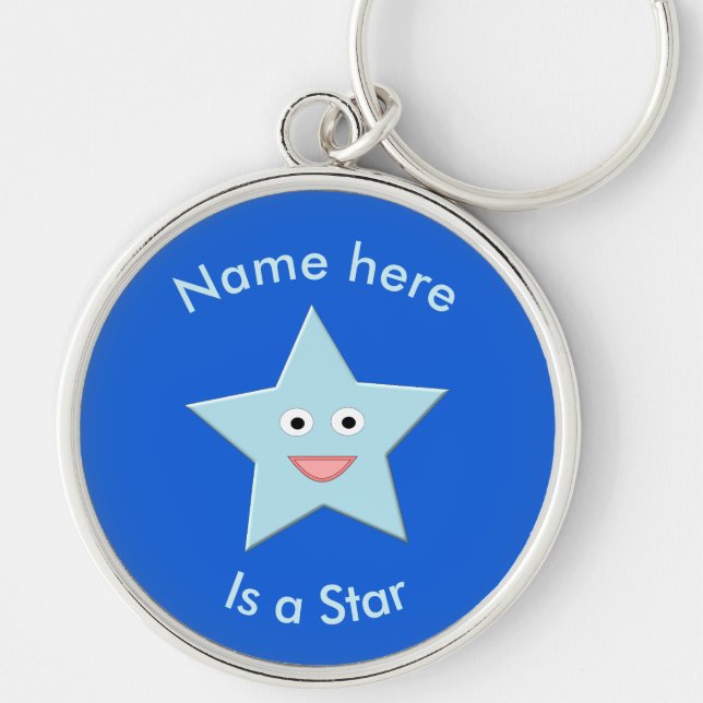Porte-clés Bleu clair Celebration Star Porte - clé personnali (Devant)